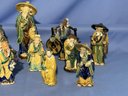 Lot Of 14 Pottery China Figures, Some With Chips