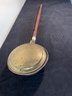 Brass Bed Warmer With Loose Handle; Copper  Bowl With Etched Lid