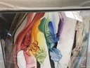 Rainbow Streamers Framed Art Work, Warping, Lucille Davis Grimm 30'x22.5'
