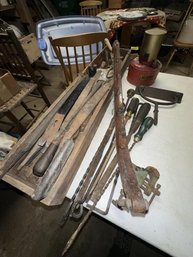Tool Lot - Auto Heater, Files, Foot Scrapper And M Tool Lot - Auto Heater, Files, Foot Scrapper And Misc.