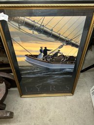 Reproduction Framed Print Of 'Coronet'; Currently Being Restored At Mystic Seaport, 31.5'x 21.5'