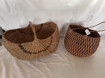Lot Of (2) Baskets, One Shoulder Bag Style