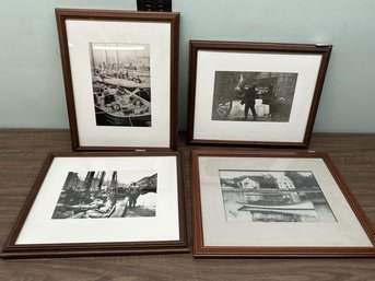 Lot Of (4) Matted & Framed Black & White Photos