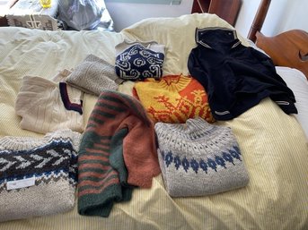 Lot Of Woman's Sweaters, Some Hand Knit, Sizes Varies
