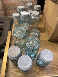 Lot Of (15) Assorted Canning Jars