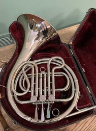 F.E. Alds & Son French Horn, With Case
