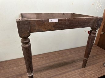 Wall Mounted Ship Table/Desk Base With No Top & Carved Legs, 30' Tall X 35' Wide X 23.5' Deep