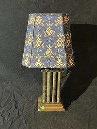 Table Lamp, 12 Section Candle Mold, With Shade, Electrical Drilled Through Bottom