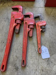 Lot Of (3) Adjustable Pipe Wrench