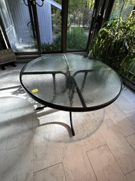 Glass Top Table, 48' Diameter