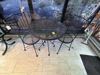 Table & (2) Chairs, Metal