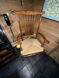 Arm Chair, Cherry, Rush Seat