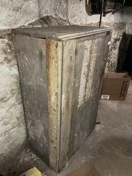 Country Storage Cabinet Country Style, Front Door Replaced, Poor Condition, 57' Tall X 34' Wide X 20' Deep