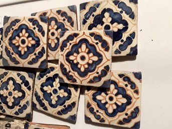 Lot Of (21) Pottery Tiles, 4' Square