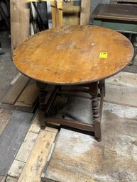 Maple Round Side Table, 26' Diameter Top, 24' Tall