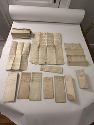 Lot Of 12 Mortgage Deeds, Deeds 1814-1830s, Most F Lot Of 12 Mortgage Deeds, Deeds 1814-1830s, Most From South Kingstown RI