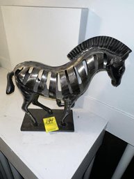 Metal Zebra Stature, Modern