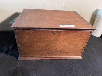 Pine Document Box, Brass Handles, Dove  Tailed, Walnut, 10' Tall X 18.5' Long X 13.5'  Deep