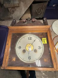Oak Grandfathers Clock - In 2 Pieces