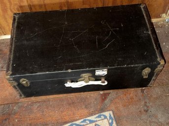 Leather Trunk, Leather Small Stenciled Philadelphia