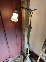 Floor Lamp With Glass Shade 5' Tall