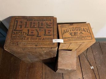 Lot Of (3) Wooden Crates