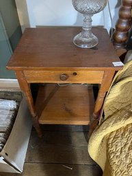End Table With 1 Drawer & Lower Shelf 19'  Wide X 15' Deep X 29' Tall