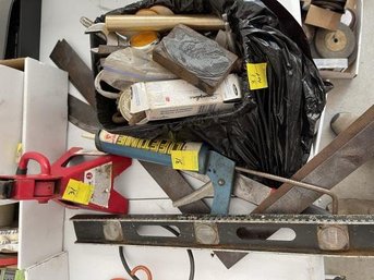 Lot Of Tools: Level & Car Stand, Misc.