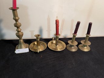 Lot Of (5) Candle Sticks Including (2)  Push-Ups