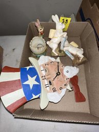 Uncle Sam Clock And 3 Bunnies (all Modern) Uncle Sam Clock And 3 Bunnies (all Modern)
