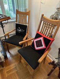 Pair Of Arm Chairs, Modern With Pillow, Made  In China