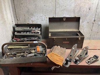 Lot Of Tools: Bailey #5 Plane, Files,  Wrenches, Stanley Plane 6.25' Long, Etc.