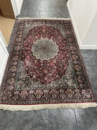 Scatter Rug, Silk, Recently Cleaned  6'x4'