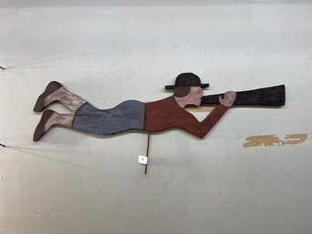 Reproduction Weather Vane, Wood, Painted, 39.5' Long