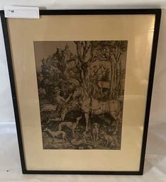 Medieval Etching Matted & Framed 16'x21'