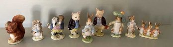 Lot Of (8) Beswick, England, Beatrix Potter Peter Rabbit & Characters