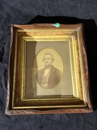Walnut Frame Photograph Of A Gentleman 14.5'x12'