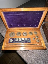 Auger Bit Box, Military Button, 1 Box With Scale W Auger Bit Box, Military Button, 1 Box With Scale Weights