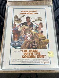 Movie Poster James Bond 007 The Man With The Golden Gun, 41'x27', Rolled & Creases
