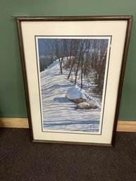 Limited Edition Print 25/950 Winter Shadows, By Terry Mihlrad RSA, 24'x15' Plus 3' Frame