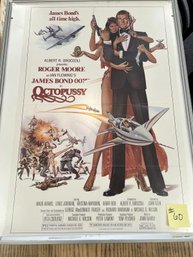 Movie Poster James Bond007 In Octopussy, 41'x27:, Rolled & Creases
