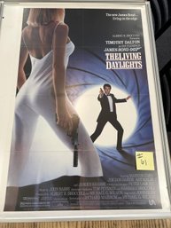 Movie Poster James Bond 007 In The Living Daylights, 41'x27', Rolled & Creases