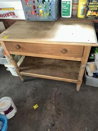 Wash Stand - 1 Drawer With Lower Shelf, Needs Refi Wash Stand - 1 Drawer With Lower Shelf, Needs Refinishing, Poor Condition