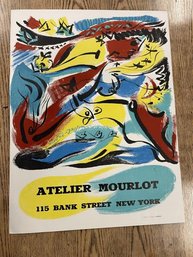Poster Atelier Mourlot 115 Bank Street NY, Printed In France, Andre Masson, Poster Is Slightly Wavy, 28'x21'