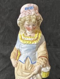 Lot Of 4 Figurines, (2) Bisque & (2) Porcelain, All Approx. 7' Tall