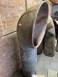 Ship Vent Funnel With Rust & Holes, Double Handles, 67' Tall X 31' Diameter