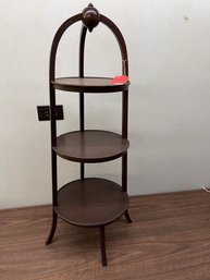 3-Tier Muffin Stand, Mahogany, 34' Tall, Pain Furniture
