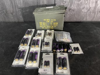 Ammo Can With DEWorld - 6 Packs Of 16340 Battery W