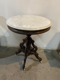 Victorian Marble Top Table/ East Lake Style