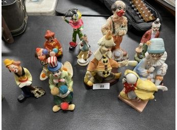 Group Of Clown Figurines